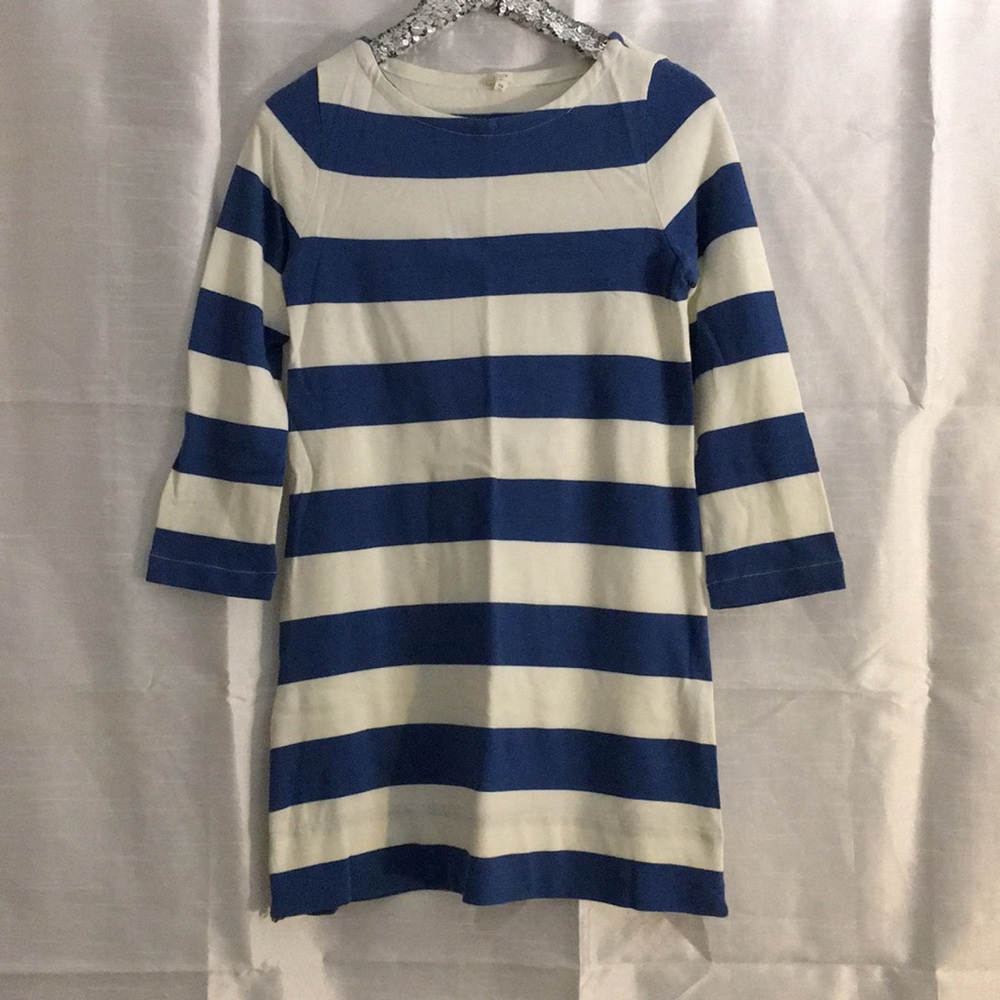 J. Crew Blue & White Striped Beach/Summer Dress